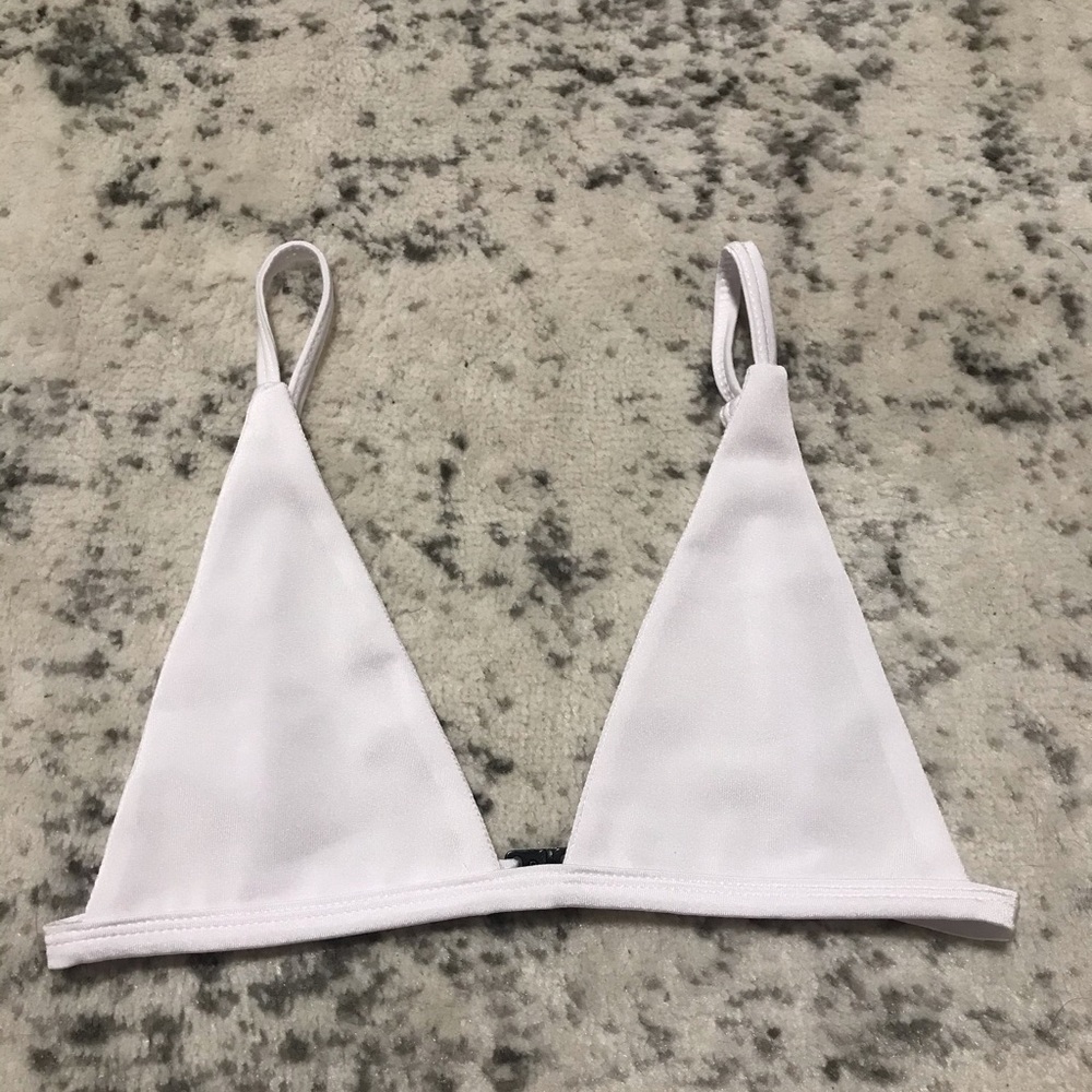 White bathing suit top